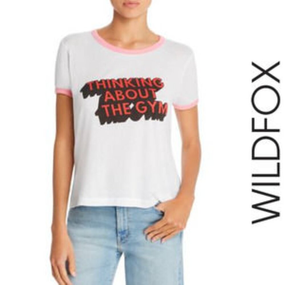 Wildfox Thinking About The Gym Ringer Tee